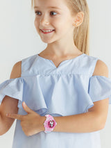 Kids Girls Printed LED Dial & Silicon Strap Analogue Watch - Purple Unicorn