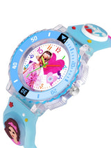 Girls Patterned Dial & Straps Analogue Watch Barbie SkyBlue