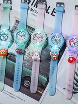 Printed Dial & Straps Scratch Resistant Analogue Watch LED Minnie Pink Colour