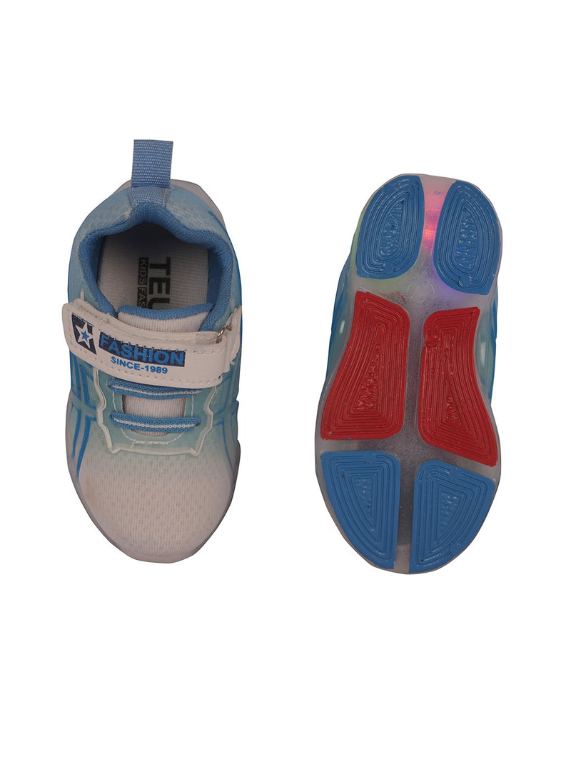 Kids' Blue LED Sneakers with Velcro Closure