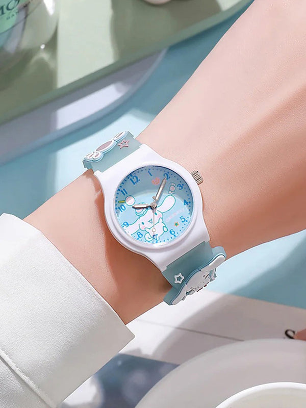 Girls Printed Dial & Straps Analogue Watch Cinna Blue