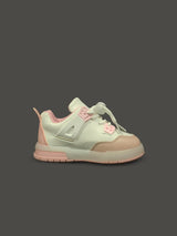 Kids Colourblocked Lace-Up Sneakers – Pink & Beige