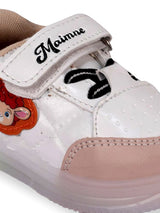 Kids' White LED Sneakers with Velcro Strap