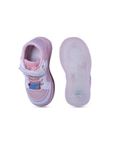 Unisex Kids Printed PU Sneakers – Pink with Velcro Fastening