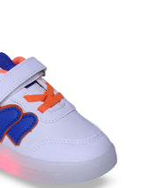 Kids' White LED Sneakers with Velcro Strap