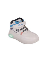 Kids' White Velcro Sneakers with LED Detail for Everyday Style