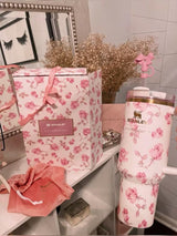 Stanley x LoveShackFancy | 40 OZ | Rosa Beaux Pink | Oversized Bow Signature Tumbler