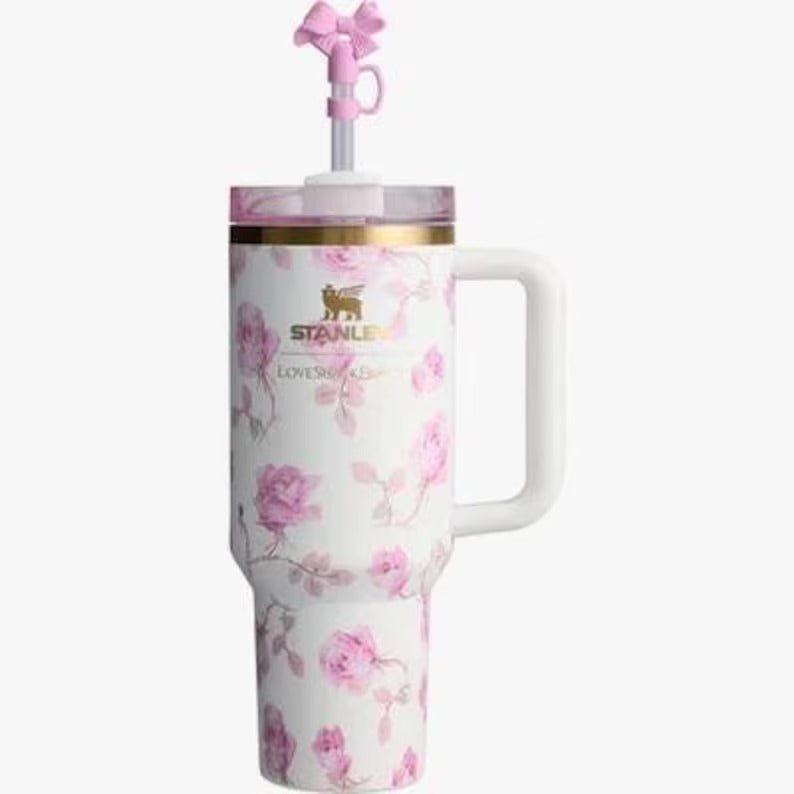 Stanley x LoveShackFancy | 40 OZ | Rosa Beaux Pink | Oversized Bow Signature Tumbler