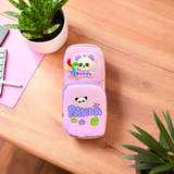 Cute Panda-Themed 3-Compartment Pencil Case and Organizer Pouch