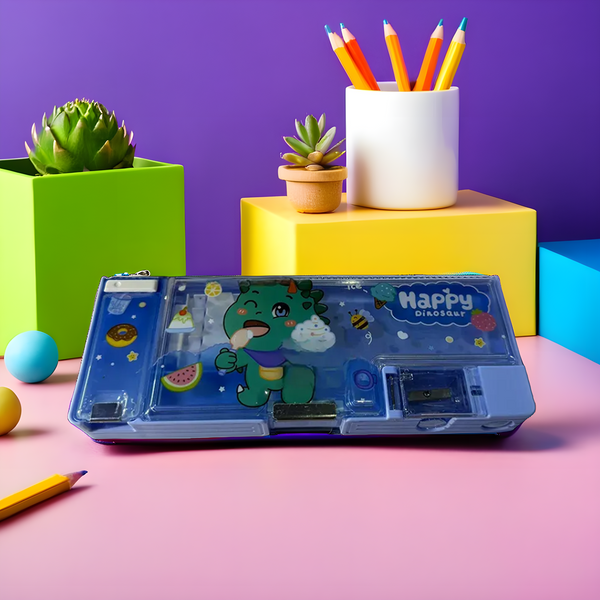 Happy Cartoon Kids Pencil Box – Multiple Designs