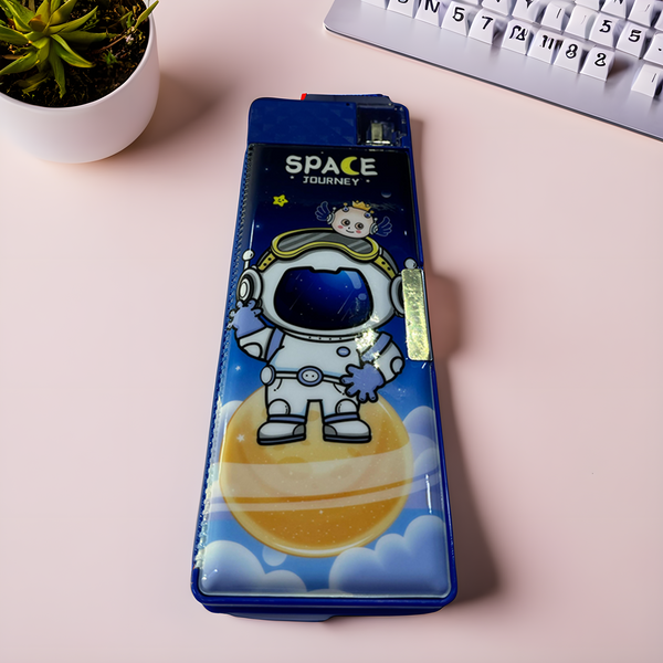 Cartoon Printed Pencil Box for Kids – Multiple Variants (Astronaut, Ice Cream, Unicorn)