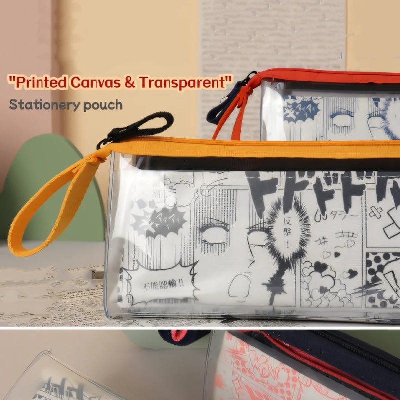 ✨ Transparent Zipper Pencil Pouch – Stylish & Durable Stationery Case