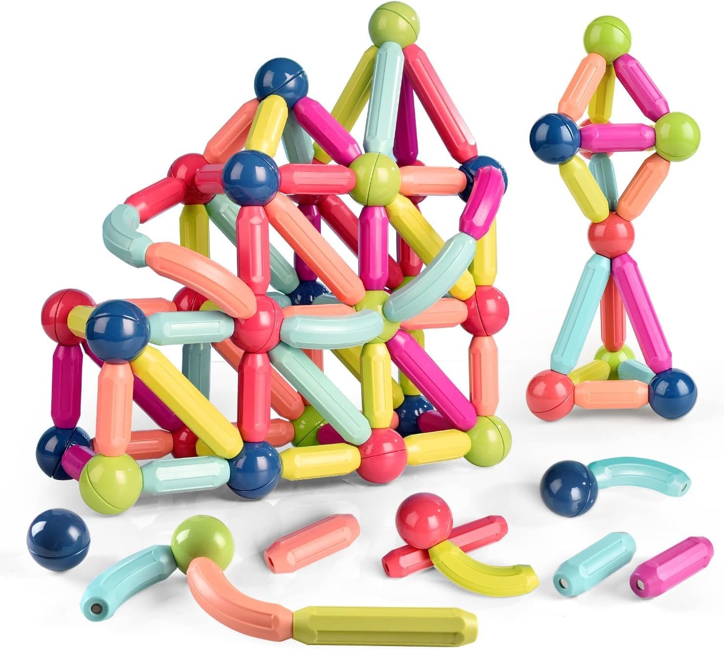 Magnetic Building Sticks – 25-Piece STEM Construction Toy for Kids (Ages 3–9) | Creative Magnetic Blocks for Boys & Girls