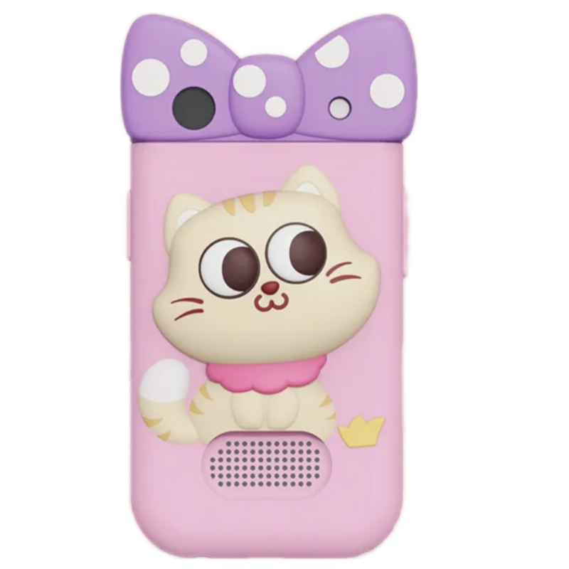 Kids Smartphone with 360° Rotating Camera – Cute Cat Design | Photo & Video Camera for Children