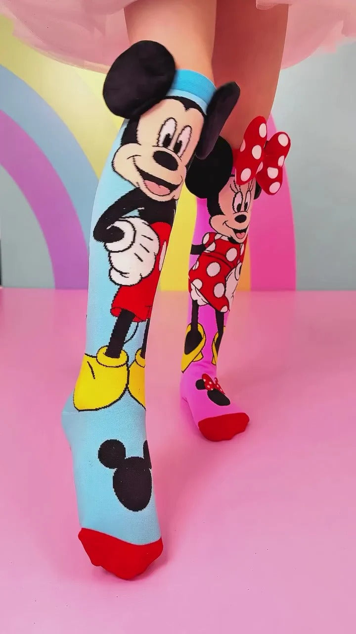 Kids Cartoon Character Socks | 12 Vibrant 3D Designs, Knee-High & Colorful