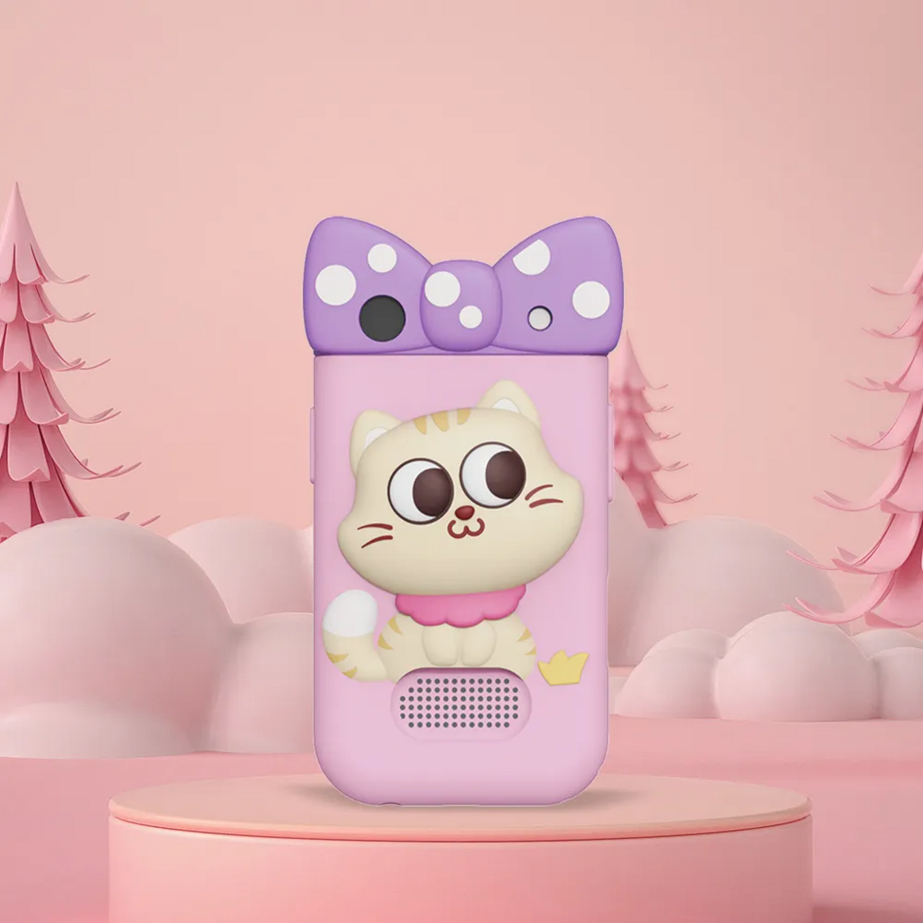 Kids Smartphone with 360° Rotating Camera – Cute Cat Design | Photo & Video Camera for Children