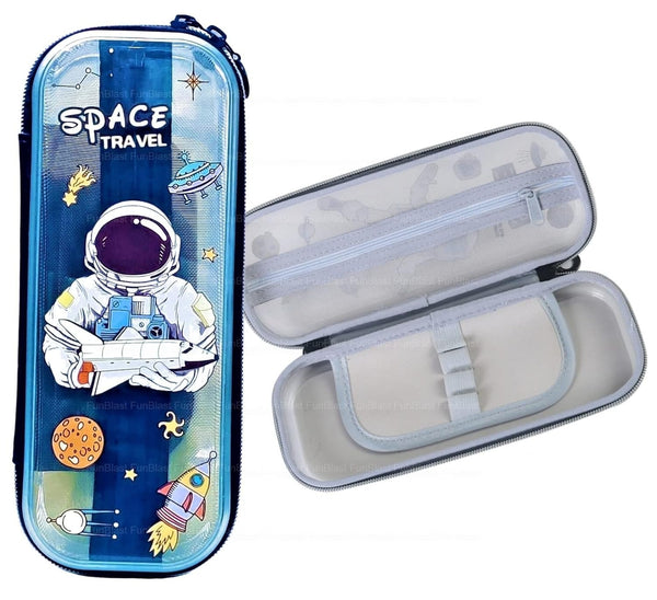 Space Travel Astronaut Pencil Case – Hard Shell Stationery Organizer for Kids & Students