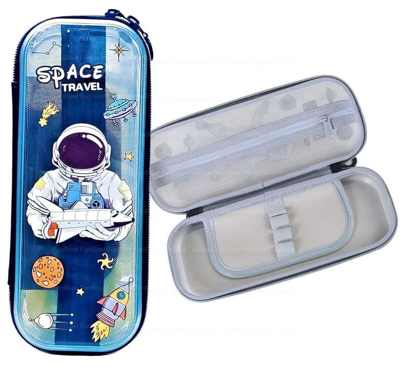 Space Travel Astronaut Pencil Case – Hard Shell Stationery Organizer for Kids & Students
