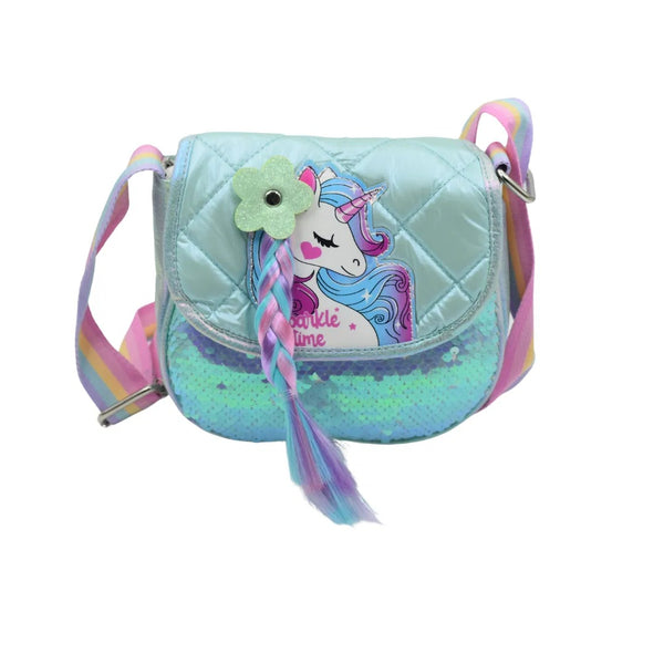 Girls’ Sequin Unicorn Sling Bag – Random Color Crossbody Bag for Kids, Trendy & Stylish