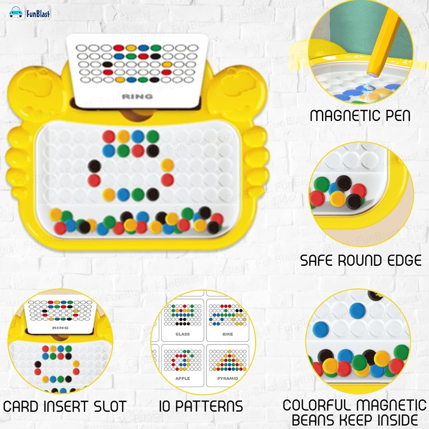 Magnetic Drawing Board for Kids – Educational Bead Art Game
