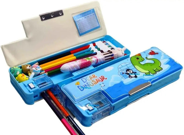 Multifunctional Magnetic Pencil Box with Sharpener for Kids – Space, Dinosaur & Unicorn Designs