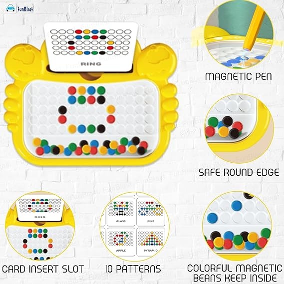 Magnetic Drawing Board for Kids – Educational Bead Art Game