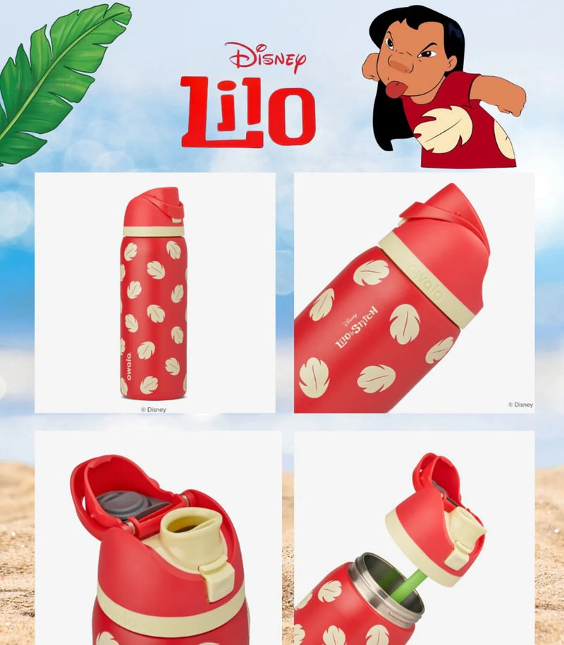 Owala Disney’s Lilo n Stitch Insulated Stainless Steel Water Bottle with Straw – 32oz (945mL) 🌟