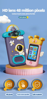 Kids Smartphone with 360° Rotating Camera – Cute Cat Design | Photo & Video Camera for Children