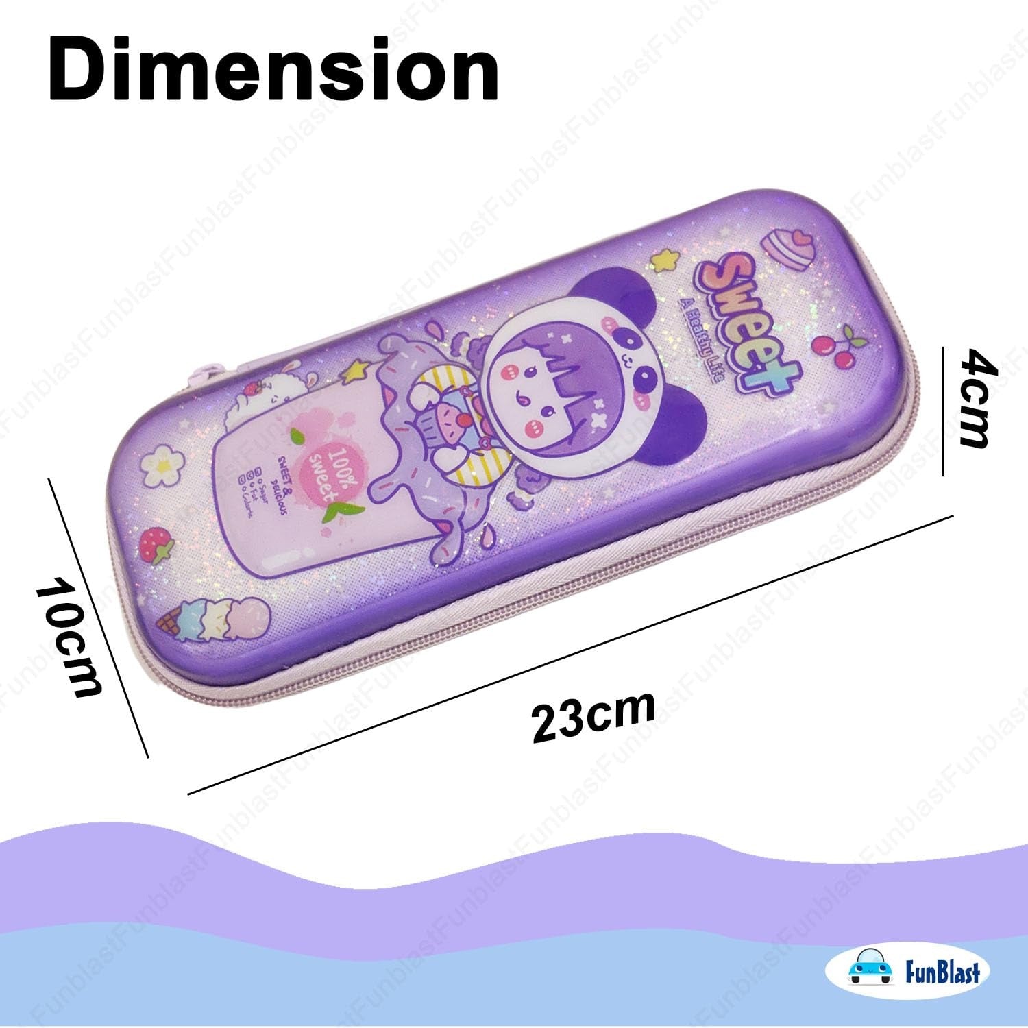 Sweet Panda Girl 3D Pencil Case – Large Capacity Glitter Stationery Organizer