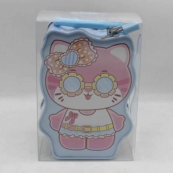 Cute Cat Metal Money Box with Lock & Key – Cartoon Piggy Bank for Kids