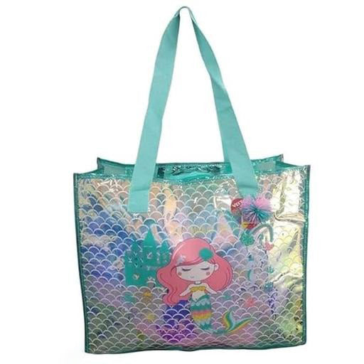 Mermaid Magic Holographic Tote Bag for Girls – Stylish & Compact