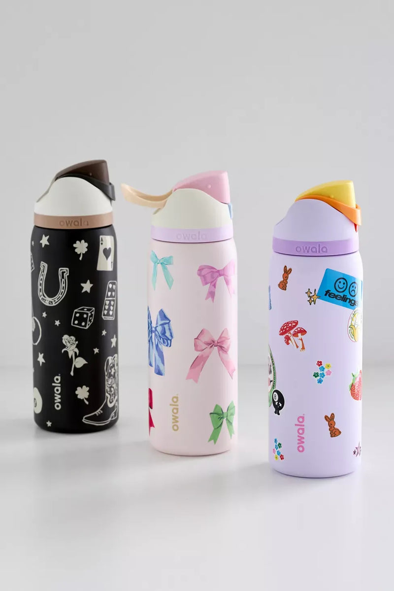Owala FreeSip Insulated Water Bottle – 24oz Leak-Proof Stainless Steel Bottle with Built-in Straw