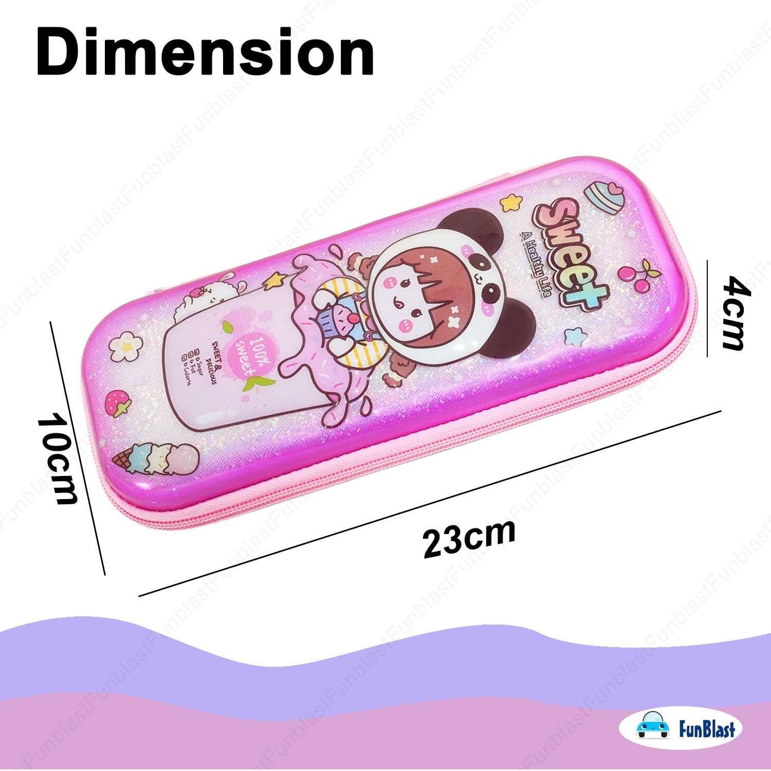 Sweet Panda Girl 3D Pencil Case – Large Capacity Glitter Stationery Organizer