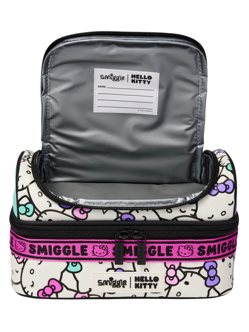 Smiggle Golden Ice Cream Double Decker Lunch Bag for Kids – 7-Inch Insulated Lunchbox