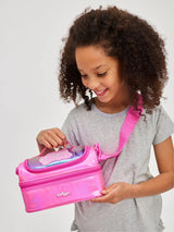 Smiggle x Barbie Pink Double Decker Lunch Bag with Strap – Stylish & Insulated Lunchbox for Kids