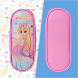 Colorful Kids Pencil Box with Cartoon Designs – Mermaid & Unicorn