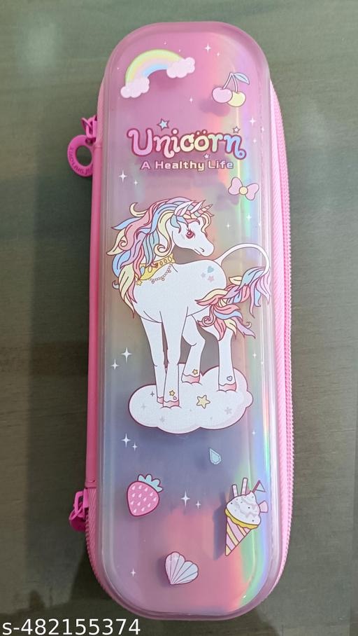 Unicorn Pencil Case for Kids – 3D Glitter Large Capacity Stationery Organizer