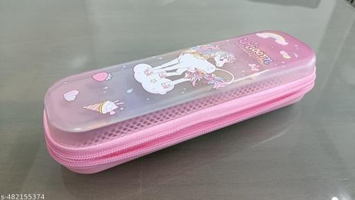 Unicorn Pencil Case for Kids – 3D Glitter Large Capacity Stationery Organizer