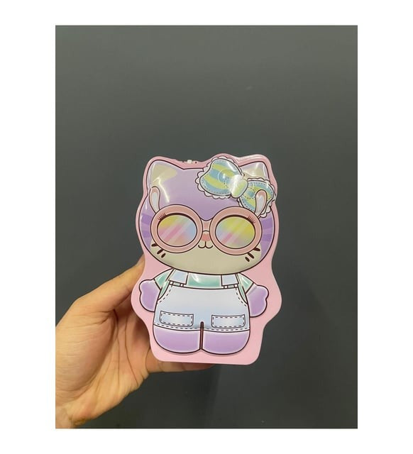 Cute Cat Metal Money Box with Lock & Key – Cartoon Piggy Bank for Kids