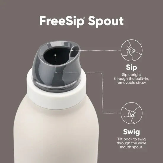 Owala FreeSip Twist 18oz Insulated Stainless Steel Water Bottle – Mint/White (Iced Breeze), BPA-Free with Straw