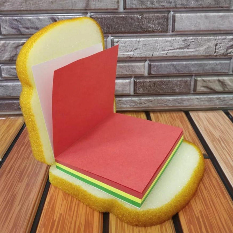 Sandwich Shaped Notepad – Mini Sticky Notes Memo Pad | Unique & Fun Stationery Gift (Multicolor)