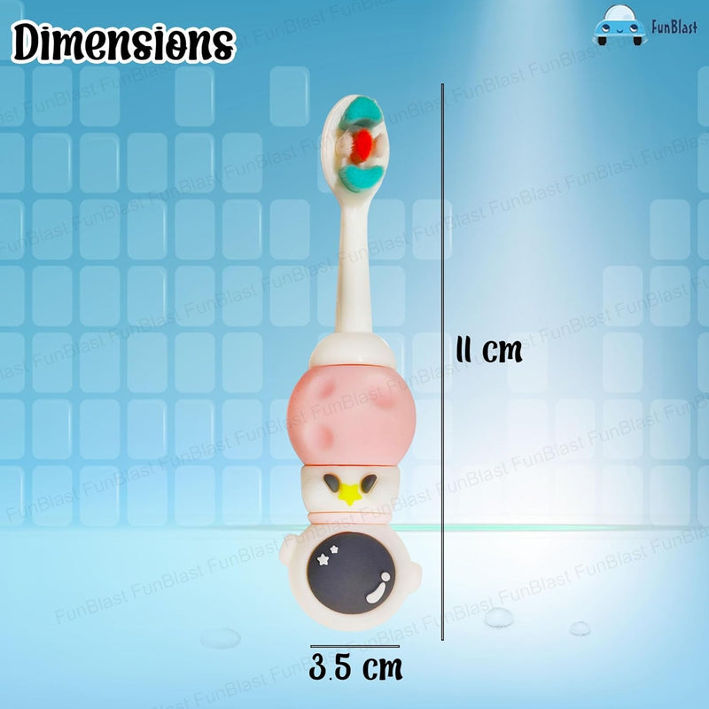 Pack of 2 – Space Theme Kids Toothbrush Set | Astronaut Design | Soft Bristles & Easy Grip