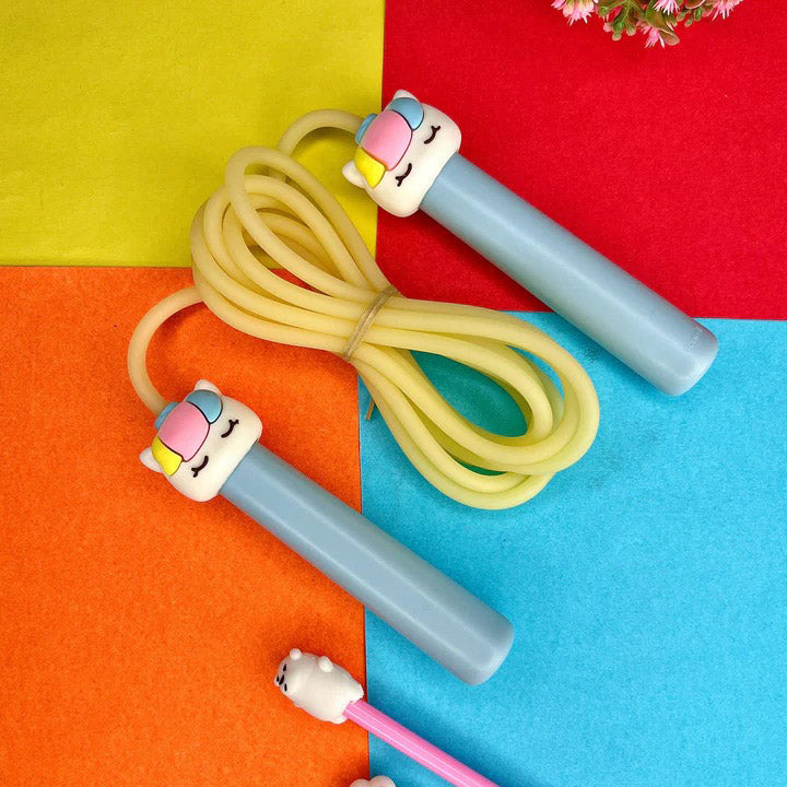 Kids Skipping Rope with Cute Cartoon Handle | Adjustable Jump Rope for Boys & Girls | Fun Indoor & Outdoor Fitness Toy