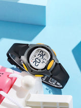 Kids Dial & Straps Digital Multi-Function Watch - Black Yellow