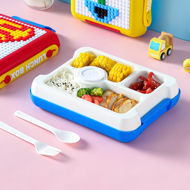 Blocks Design Lunch Box – 800ml | Red & Yellow Color