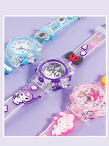 Girls Printed Dial & Straps Analogue Watch Kuromi Purple