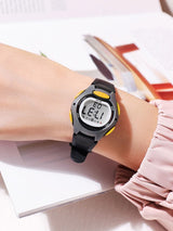 Kids Dial & Straps Digital Multi-Function Watch - Black Yellow