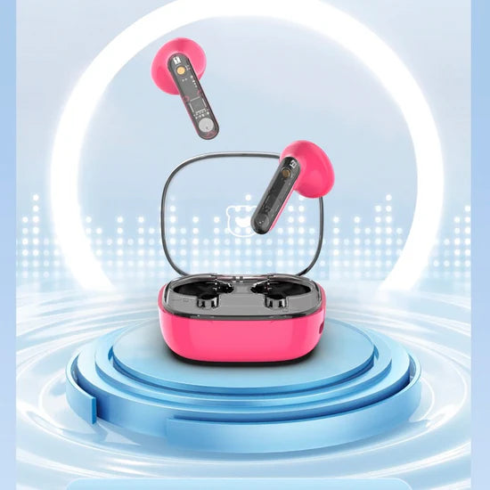 LY80 Wireless Bluetooth Earbuds | HiFi Stereo Sound, ENC Noise Cancellation, Fast Charging, IP7 Waterproof, Touch Control, Transparent Design with Mic