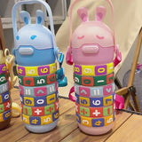 Kids Premium 14oz Math Water Bottle with Silicone Spout - Leak-Proof, Insulated, and Educational