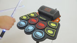 Digital Electronic Drums | 11 Pads, 5 Tones, 3 Rhythms - Portable Roll-Up Drum Set with Foot Pedals & Drumsticks for All Ages